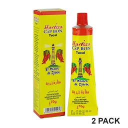 [105111-2] Harissa Hot Sauce in Tube 2 x 70 g Cap Bon